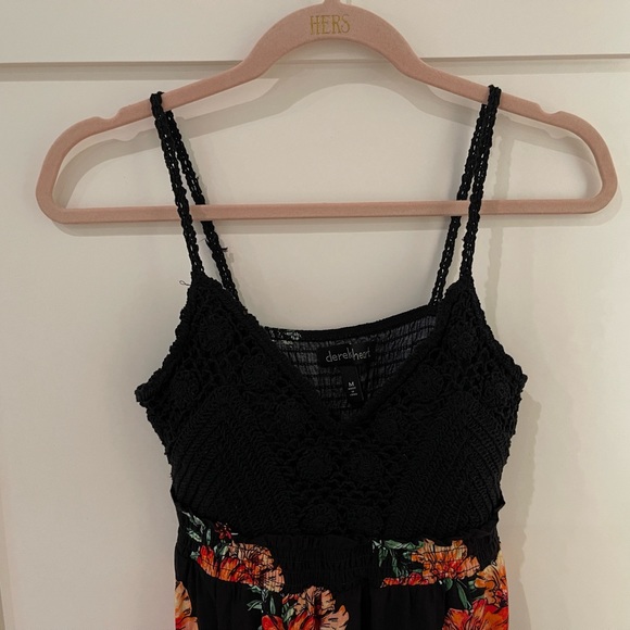 Black Floral Summer Dress - NWOT - Medium - Picture 3 of 5
